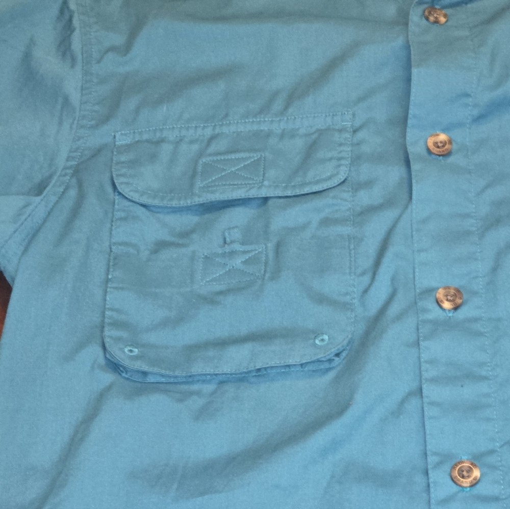 RED HEAD Brand Co. Men's Vented Fishing Sport Shirt Size Medium Teal - Picture 3 of 7